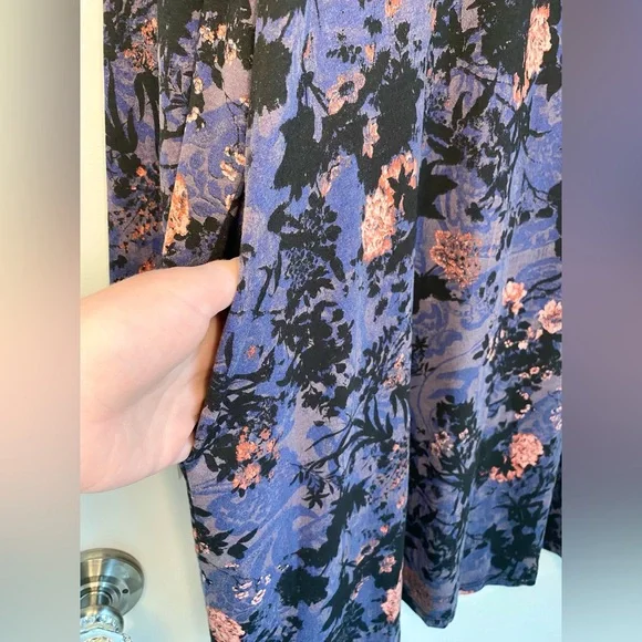 Peruvian Connection Shadow Blossom Long Sleeve Dress Purple Size L - Picture 5 of 8